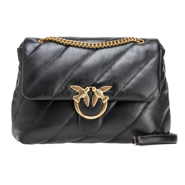 Pinko Damen Love Puff Big Cl Sheep Nappa Tasche, Z99q_schwarz-Antique Gold im Sale